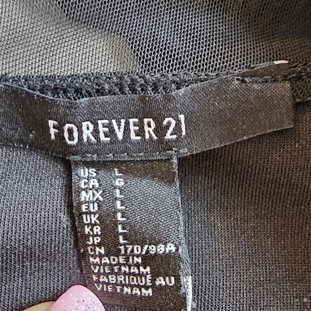 Black Mesh Racerback Crop Top - Picture 4 of 5